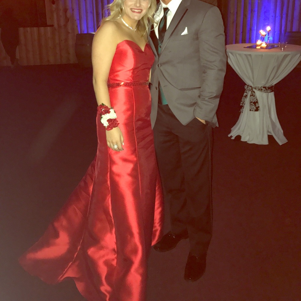 Red Madison James Prom Dress